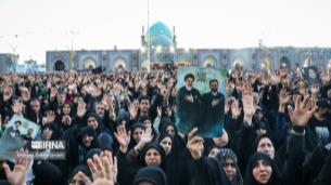 مراسم تشییع پیکر رئیس جمهور فقید در مشهد 