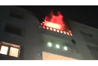 حریق در طبقه پنجم یک آپارتمان در بندرعباس