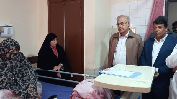 حضور استاندار هرمزگان در بیمارستان میناب