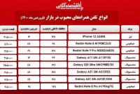 قیمت محبوب‌ترین گوشی‌های بازار